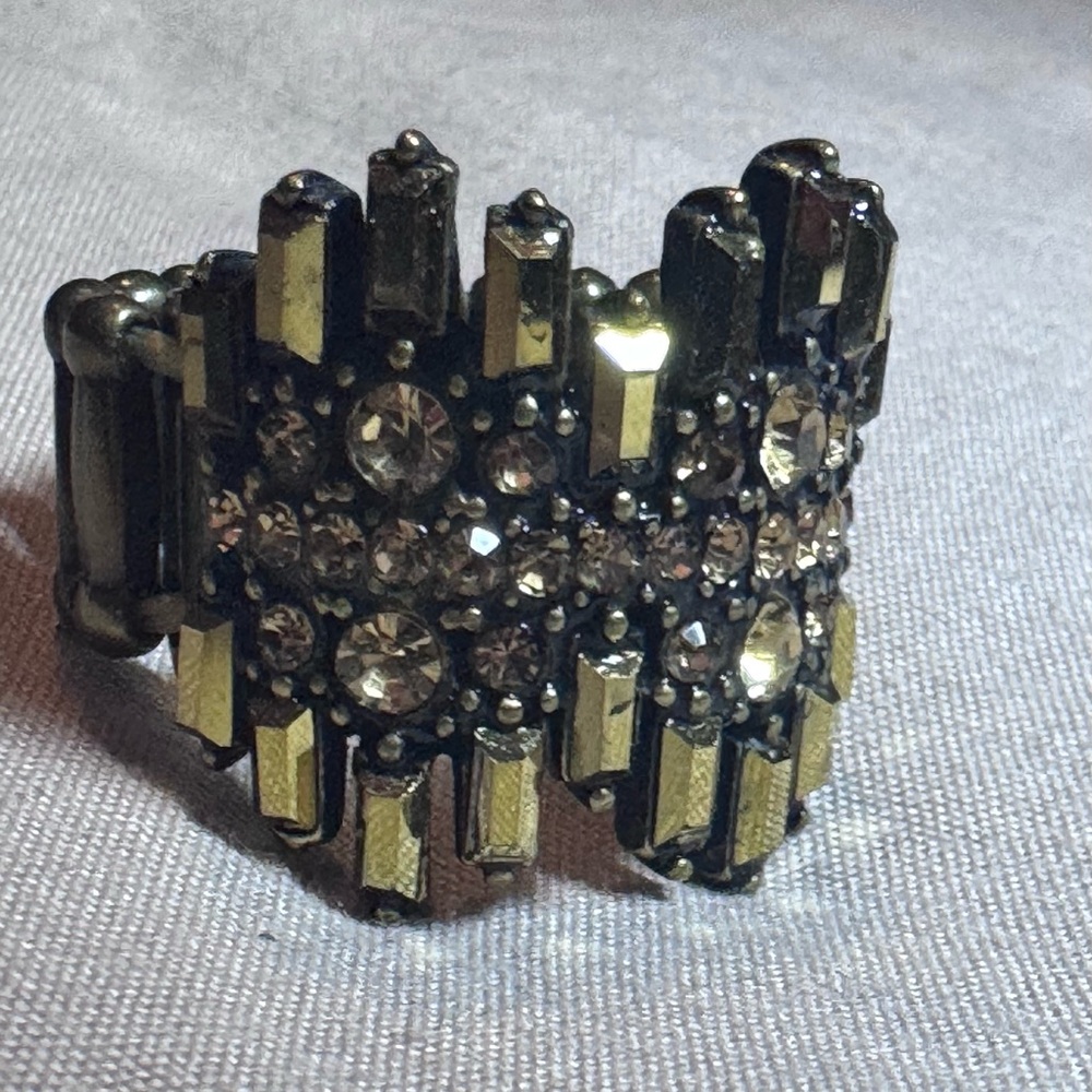 Paparazzi Brass and Hematite Geometric Ring